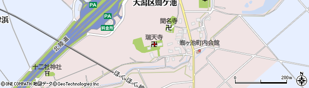 新潟県上越市大潟区蜘ケ池2周辺の地図