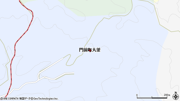 〒927-2341 石川県輪島市門前町大釜の地図