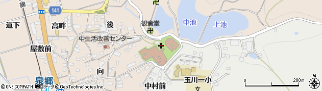 福島県玉川村（石川郡）中（入山）周辺の地図