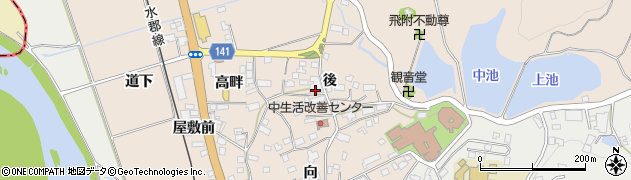 福島県玉川村（石川郡）中（後）周辺の地図