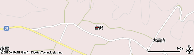 福島県白河市大信下小屋（宮沢）周辺の地図