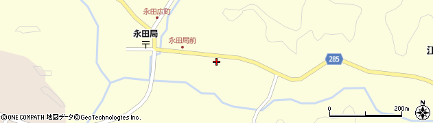 福島県平田村（石川郡）永田（戸花）周辺の地図