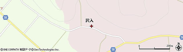 福島県白河市大信下小屋（沢入）周辺の地図