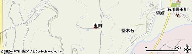 福島県石川郡玉川村北須釜東関周辺の地図