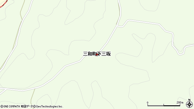 〒970-1376 福島県いわき市三和町下三坂の地図