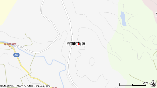 〒927-2324 石川県輪島市門前町馬渡の地図