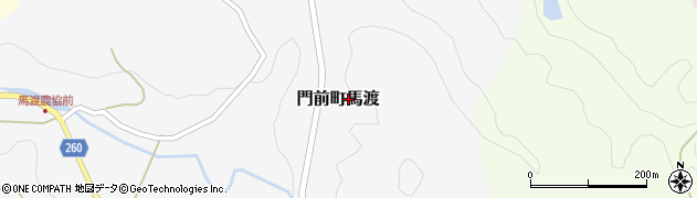 石川県輪島市門前町馬渡周辺の地図