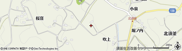 福島県玉川村（石川郡）北須釜（竹ノ花）周辺の地図
