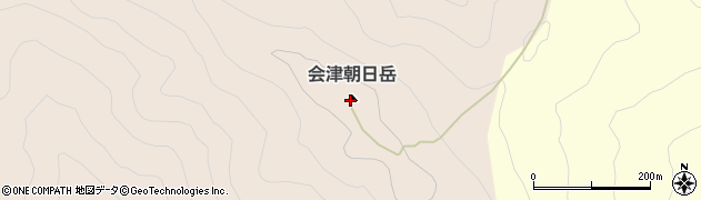 会津朝日岳周辺の地図
