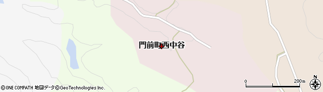 石川県輪島市門前町西中谷周辺の地図