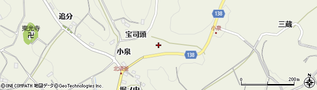 福島県玉川村（石川郡）北須釜（小泉）周辺の地図