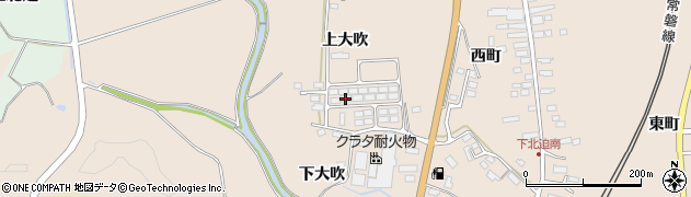 福島県広野町（双葉郡）下北迫（上大吹）周辺の地図