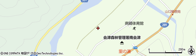 福島県南会津町（南会津郡）山口（四畝割）周辺の地図