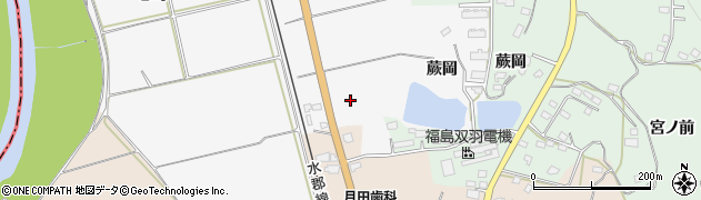福島県玉川村（石川郡）竜崎（岡谷地）周辺の地図