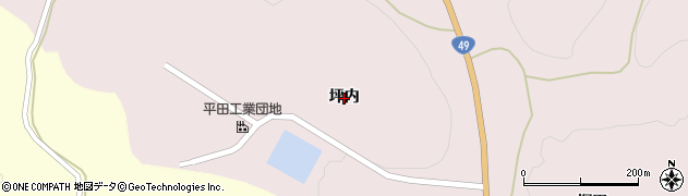 福島県平田村（石川郡）鴇子（坪内）周辺の地図