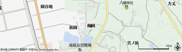 福島県玉川村（石川郡）岩法寺（蕨岡）周辺の地図