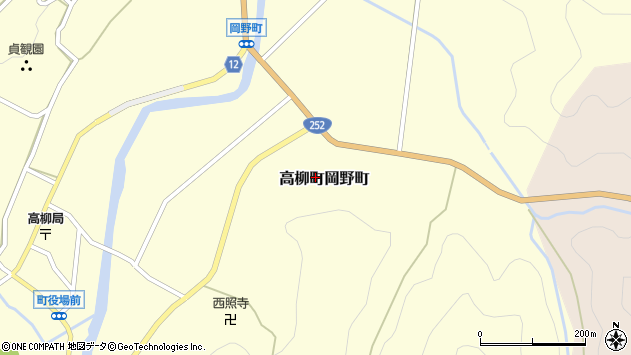 〒945-1502 新潟県柏崎市高柳町岡野町の地図