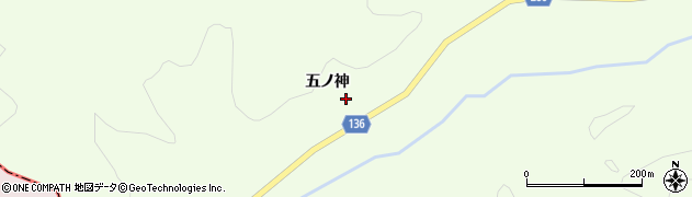 福島県小野町（田村郡）上羽出庭（五ノ神）周辺の地図