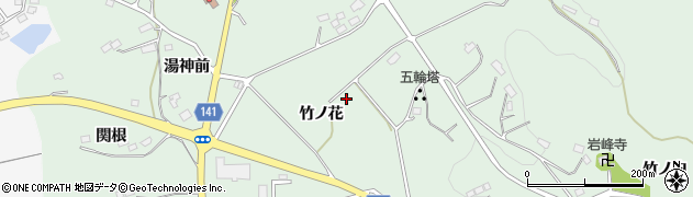 福島県玉川村（石川郡）岩法寺（竹ノ花）周辺の地図