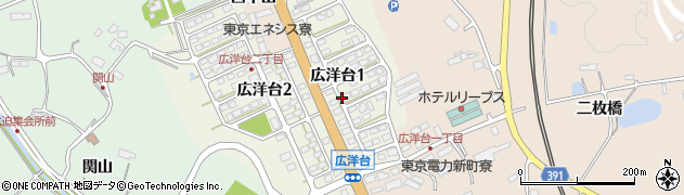 福島県広野町（双葉郡）広洋台周辺の地図