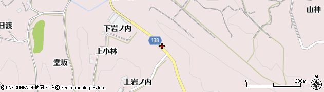 福島県須賀川市狸森下岩ノ内周辺の地図