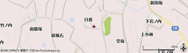 福島県須賀川市狸森日渡17周辺の地図