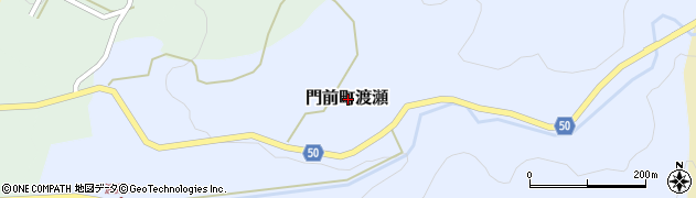 石川県輪島市門前町渡瀬周辺の地図