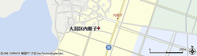 新潟県上越市大潟区内雁子周辺の地図