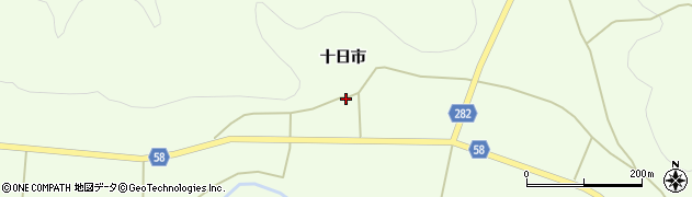 福島県白河市大信隈戸十日市前周辺の地図