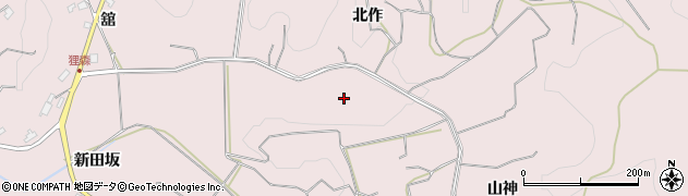 福島県須賀川市狸森（北作前）周辺の地図