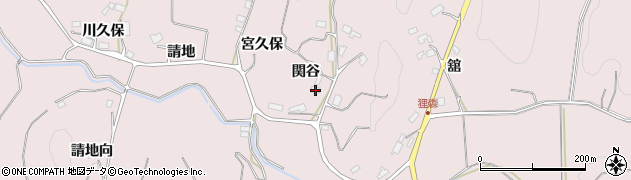 福島県須賀川市狸森関谷周辺の地図