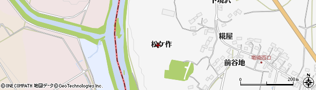 福島県玉川村（石川郡）竜崎（松ケ作）周辺の地図