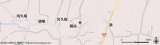 福島県須賀川市狸森関谷21周辺の地図