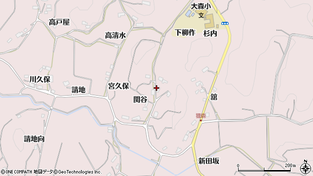 〒962-0723 福島県須賀川市狸森の地図