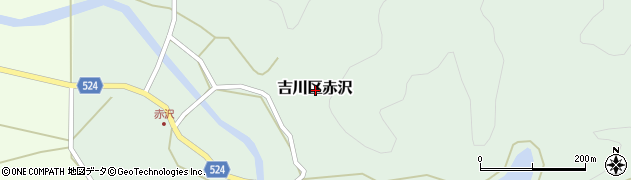 新潟県上越市吉川区赤沢周辺の地図