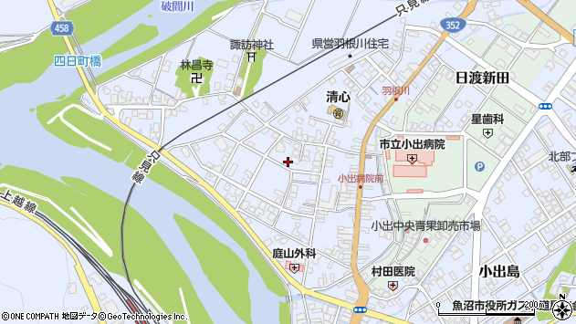 〒946-0007 新潟県魚沼市四日町の地図