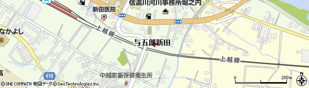新潟県魚沼市与五郎新田周辺の地図