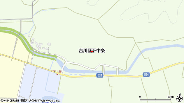 〒949-3407 新潟県上越市吉川区下中条の地図