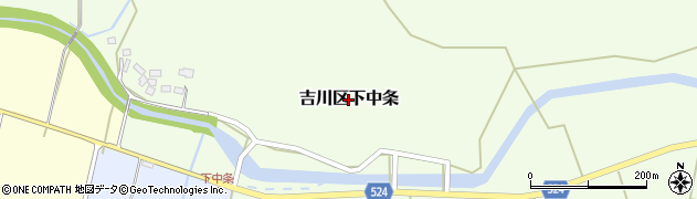 新潟県上越市吉川区下中条周辺の地図