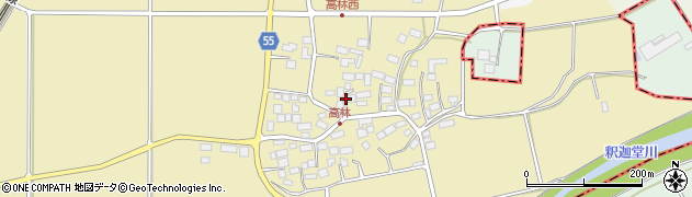 福島県天栄村（岩瀬郡）高林（日向）周辺の地図