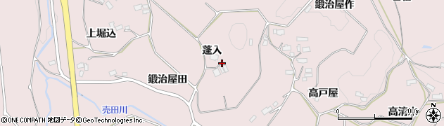 福島県須賀川市狸森（蓬入）周辺の地図