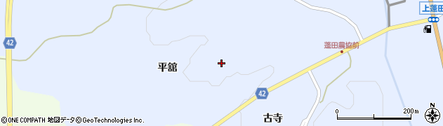 福島県平田村（石川郡）上蓬田（中北）周辺の地図