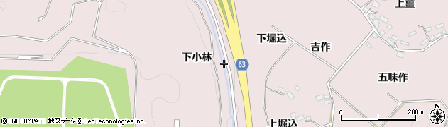 福島県須賀川市狸森（下小林）周辺の地図