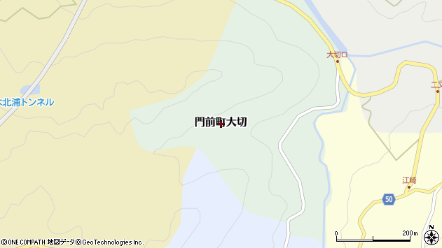 〒927-2305 石川県輪島市門前町大切の地図