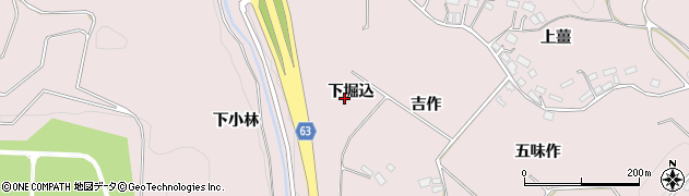 福島県須賀川市狸森（下堀込）周辺の地図