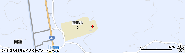 福島県平田村（石川郡）上蓬田（上宿）周辺の地図