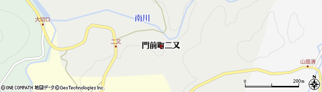 石川県輪島市門前町二又周辺の地図
