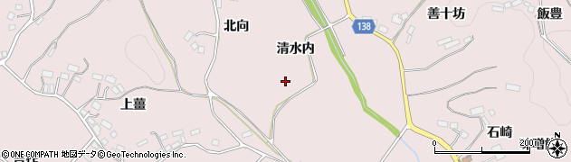 福島県須賀川市狸森清水内周辺の地図