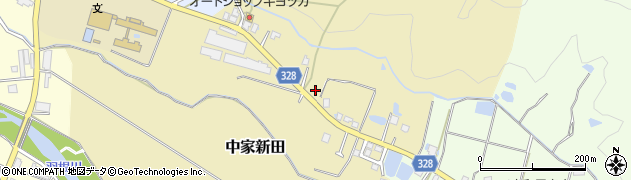 新潟県魚沼市中家新田周辺の地図