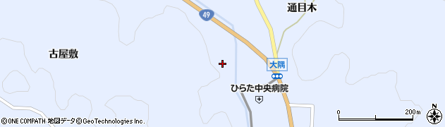 福島県平田村（石川郡）上蓬田（大隅）周辺の地図